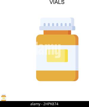 Icône de vecteur simple des flacons. Modèle de conception de symbole d'illustration pour élément d'interface utilisateur Web mobile. Illustration de Vecteur