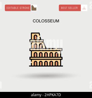 Icône de vecteur simple Colosseum. Illustration de Vecteur