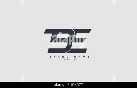 Lettres de l'alphabet initiales Monogram logo BE, EB, B et E Illustration de Vecteur