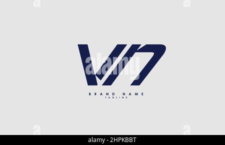 Lettres de l'alphabet initiales Monogram logo VN, VN, N et V. Illustration de Vecteur