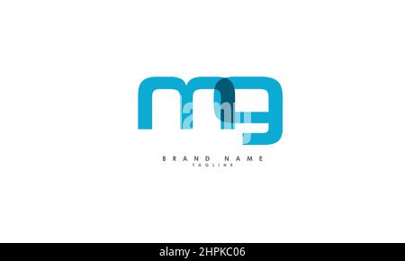 Lettres de l'alphabet initiales Monogram logo MG, GM, M et G. Illustration de Vecteur