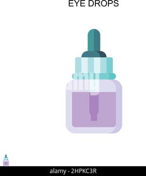 Icône vecteur simple Eye Drops. Modèle de conception de symbole d'illustration pour élément d'interface utilisateur Web mobile. Illustration de Vecteur