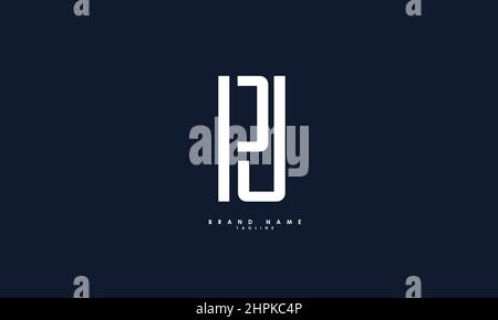 Lettres de l'alphabet initiales Monogram logo PJ, JP, P et J Illustration de Vecteur