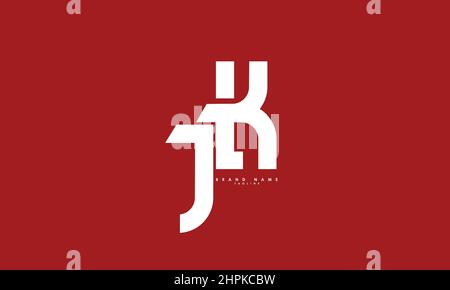 Lettres de l'alphabet initiales Monogram logo JK, KJ, J et K. Illustration de Vecteur