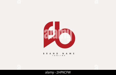 Lettres de l'alphabet initiales Monogram logo FB, BF, B et F Illustration de Vecteur