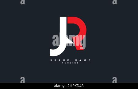 Lettres de l'alphabet initiales Monogram logo JR, RJ, J et R. Illustration de Vecteur