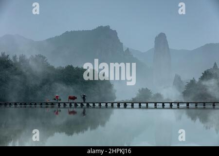 Lishui, comté de zhejiang jinyun envoyer des paysages Banque D'Images