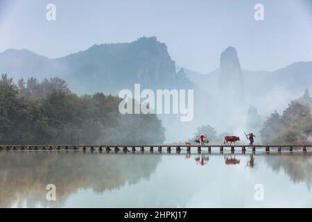 Lishui, comté de zhejiang jinyun envoyer des paysages Banque D'Images