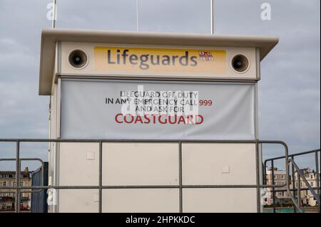 Great Yarmouth Life Guard Station sur South Beach. Banque D'Images