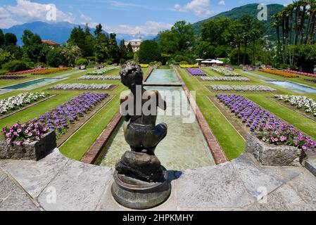 Vue panoramique sur le jardin botanique de la Villa Taranto. Pallanza, Verbania, Italie. Photo de haute qualité Banque D'Images