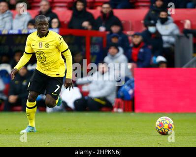 LONDRES, Royaume-Uni, FÉVRIER 19 : n'Golo Kante de Chelsea pendant la première ligue entre Crystal Palace et Chelsea au stade Selhurst Park, Londres Banque D'Images