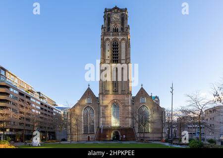 L'emblématique Eglise Laurens ( Laurenskerk), Rotterdam, pays-Bas Banque D'Images