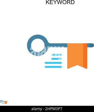 Icône de vecteur simple de mot-clé.Modèle de conception de symbole d'illustration pour élément d'interface utilisateur Web mobile. Illustration de Vecteur