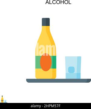 Icône de vecteur simple d'alcool.Modèle de conception de symbole d'illustration pour élément d'interface utilisateur Web mobile. Illustration de Vecteur