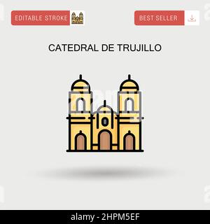 Catedral de trujillo simple vecteur icône. Illustration de Vecteur