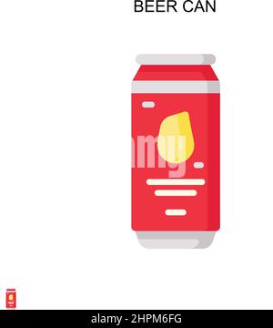 Icône vecteur simple de bière. Modèle de conception de symbole d'illustration pour élément d'interface utilisateur Web mobile. Illustration de Vecteur