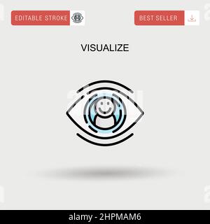 Icône visualiser un vecteur simple. Illustration de Vecteur
