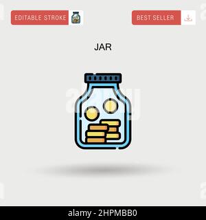 Icône de vecteur simple JAR. Illustration de Vecteur