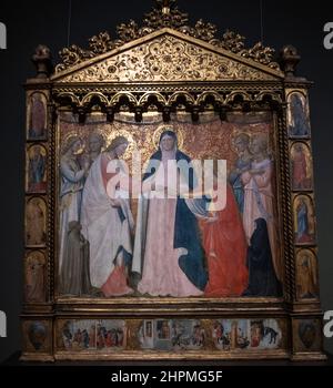 Giovanni Dal Ponte : le mariage mystique de Sainte Catherine d'Alexandrie (1421) Banque D'Images