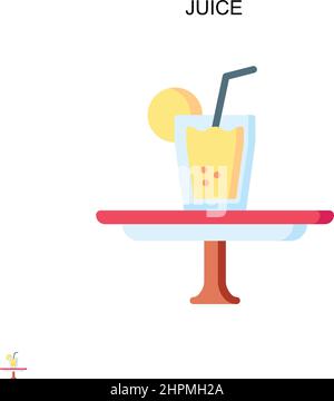 Icône de vecteur simple Juice.Modèle de conception de symbole d'illustration pour élément d'interface utilisateur Web mobile. Illustration de Vecteur