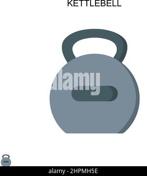 Icône de vecteur simple kettlebell.Modèle de conception de symbole d'illustration pour élément d'interface utilisateur Web mobile. Illustration de Vecteur