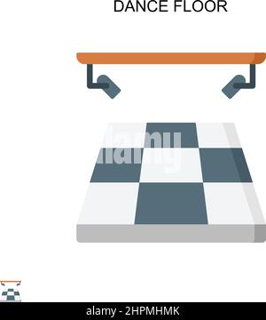 Icône de vecteur simple de piste de danse.Modèle de conception de symbole d'illustration pour élément d'interface utilisateur Web mobile. Illustration de Vecteur
