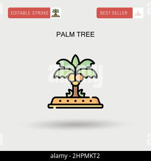 Icône de vecteur simple Palm Tree. Illustration de Vecteur