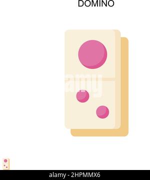 Icône de vecteur simple Domino.Modèle de conception de symbole d'illustration pour élément d'interface utilisateur Web mobile. Illustration de Vecteur