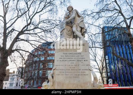 L'Angleterre, Londres, Leicester Square, Statue de Shakespeare Banque D'Images