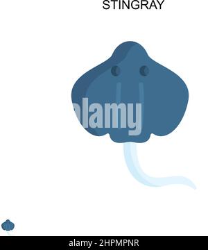 Icône de vecteur simple Stingray. Modèle de conception de symbole d'illustration pour élément d'interface utilisateur Web mobile. Illustration de Vecteur