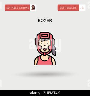 Icône de vecteur simple de boxer. Illustration de Vecteur