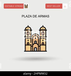 Icône de vecteur simple Plaza de armas. Illustration de Vecteur