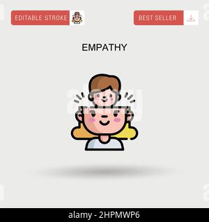 Icône de vecteur simple d'empathie. Illustration de Vecteur