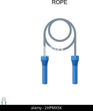 Icône de vecteur simple de corde.Modèle de conception de symbole d'illustration pour élément d'interface utilisateur Web mobile. Illustration de Vecteur