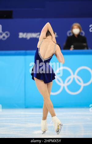 Mariah Bell (Etats-Unis), 15 FÉVRIER 2022 - Patinage de la figure : Programme court pour les femmes pendant les Jeux Olympiques d'hiver de Beijing 2022 à Capital Indoor Stadi Banque D'Images