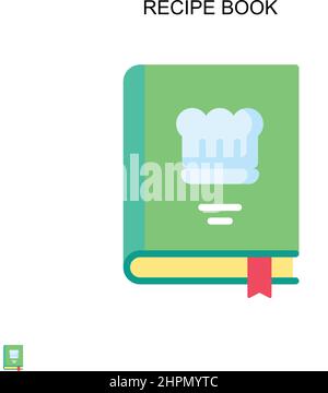 Icône de vecteur simple du livre de recettes. Modèle de conception de symbole d'illustration pour élément d'interface utilisateur Web mobile. Illustration de Vecteur