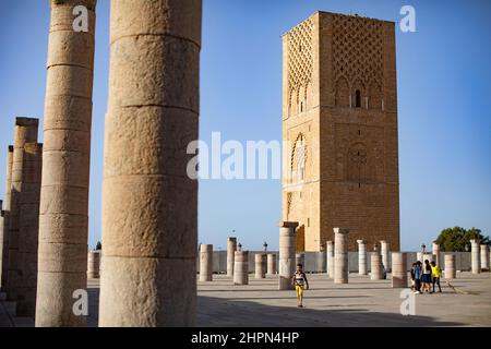 Tour Hassan - Rabat, Maroc. Banque D'Images