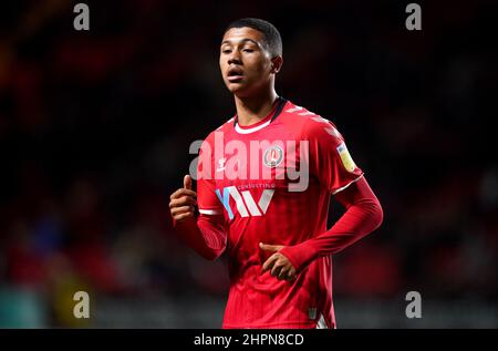 Mason Burstow de Charlton Athletic lors du match de la Sky Bet League One à la Valley, Londres. Date de la photo: Mardi 22 février 2022. Banque D'Images