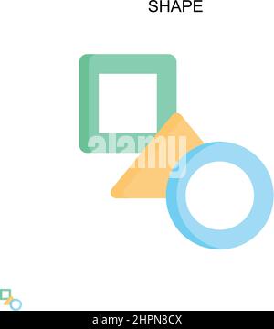Icône de vecteur simple de forme. Modèle de conception de symbole d'illustration pour élément d'interface utilisateur Web mobile. Illustration de Vecteur