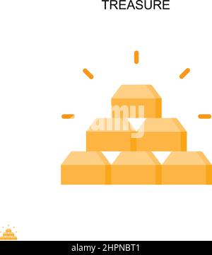 Icône de vecteur simple Treasure.Modèle de conception de symbole d'illustration pour élément d'interface utilisateur Web mobile. Illustration de Vecteur