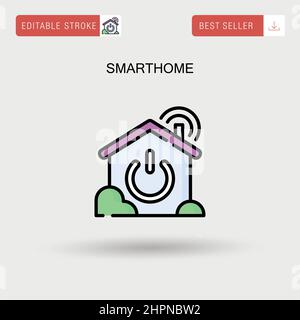 Icône de vecteur simple Smarthome. Illustration de Vecteur