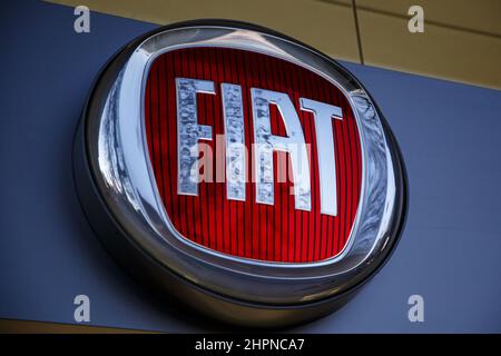 Barcelone, Espagne - 26 janvier 2022 : logo officiel de Fiat Banque D'Images