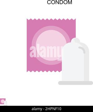Condom simple vecteur icône.Modèle de conception de symbole d'illustration pour élément d'interface utilisateur Web mobile. Illustration de Vecteur