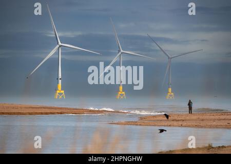 Parc d'éoliennes offshore d'Aberdeen Bay Banque D'Images