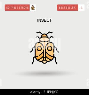 Icône de vecteur simple insecte. Illustration de Vecteur