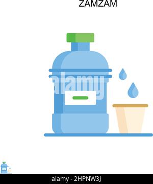 Icône de vecteur simple Zamzam. Modèle de conception de symbole d'illustration pour élément d'interface utilisateur Web mobile. Illustration de Vecteur