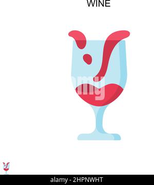 Icône vecteur simple vin.Modèle de conception de symbole d'illustration pour élément d'interface utilisateur Web mobile. Illustration de Vecteur