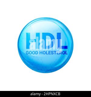 Bonne densité des vaisseaux sanguins d'icône de cholestérol HDL. Vecteur haut taux de cholestérol Illustration de Vecteur