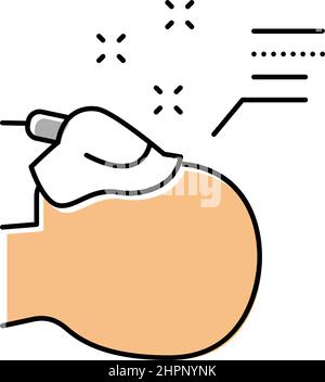 illustration vectorielle de l'icône couleur du patient endormi sous anesthésie Illustration de Vecteur