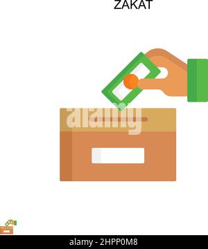 Icône de vecteur simple zakat.Modèle de conception de symbole d'illustration pour élément d'interface utilisateur Web mobile. Illustration de Vecteur